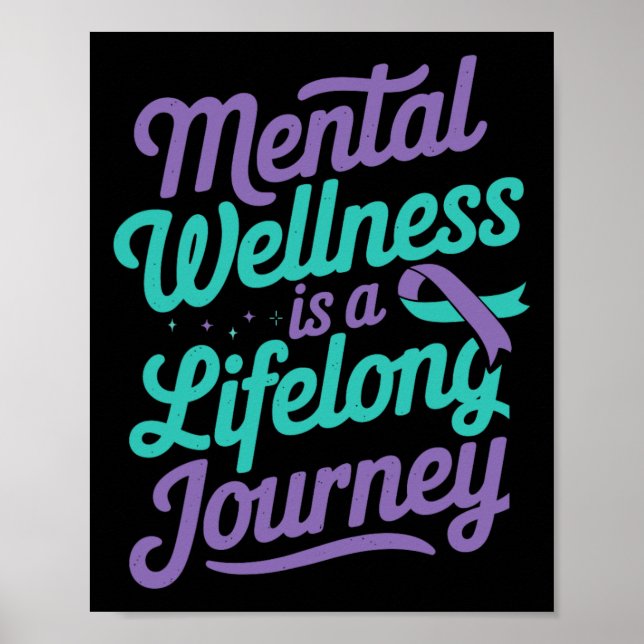 Mental Wellness Health Awareness Suicide Prevent  Poster (Front)
