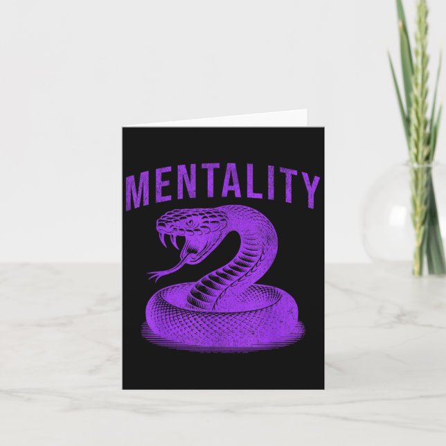 Mentality Mindset Snake Motivation Of Chamons Bask Card (Front)