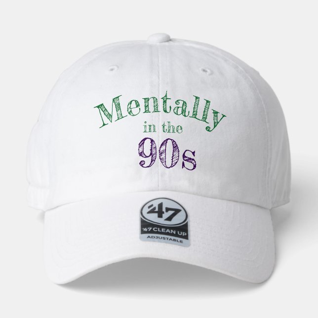 Mentally 90s 47 CLEAN UP hat style  Trucker Hat  (Front)