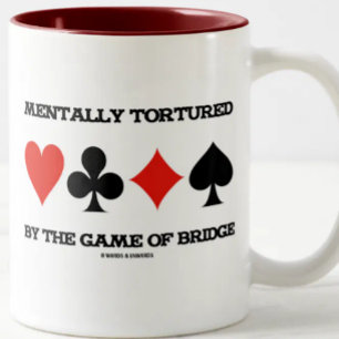Mentally By The Game Of Bridge (Humor) Two-Tone Coffee Mug