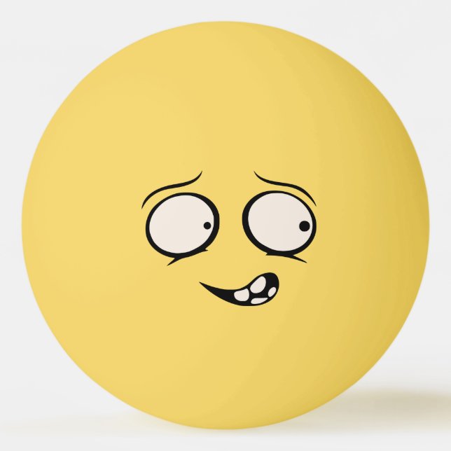 Mentally Deranged Funny Face Ping Pong Ball (Front)