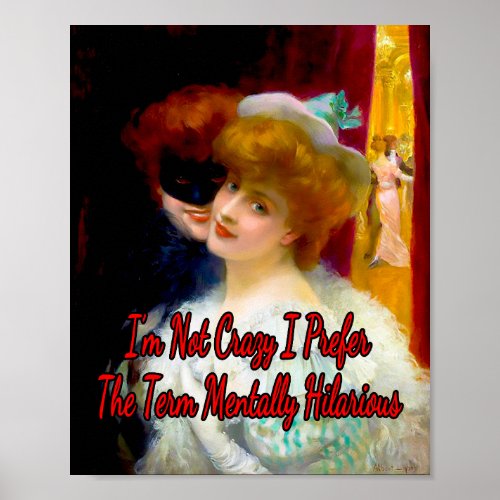 Mentally Hilarious Le Ball Masque by Albert Lynch Poster