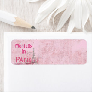 Mentally In Paris Return Address Label