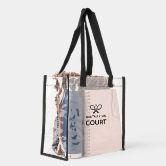 Mentally on Court Minimalist Tennis Stadium Bag