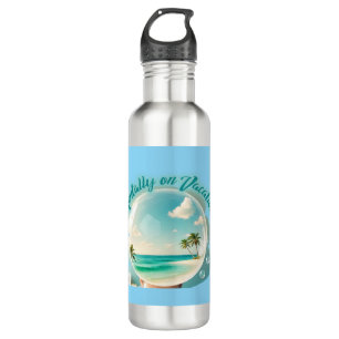 mentally on vacation design stainless steel water bottle