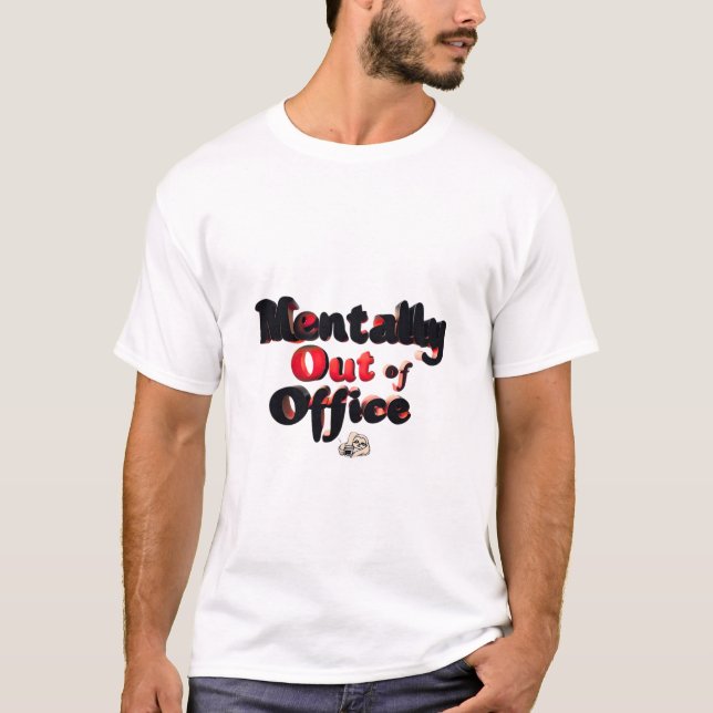 Mentally Out of Office T-Shirt – Funny Sloth Burno (Front)