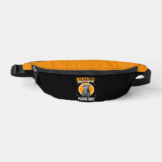 Mentally Recharging Koala Introvert Mood Design Fanny Pack (Front)