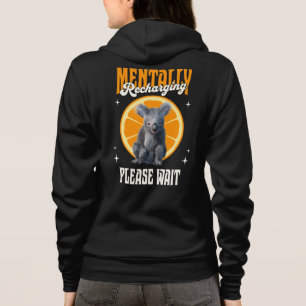 Mentally Recharging Koala Introvert Mood Design Hoodie