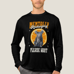 Mentally Recharging Koala Introvert Mood Design Tri-Blend Shirt