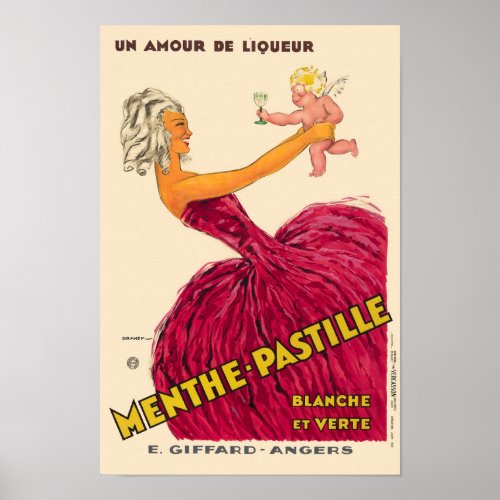 Menthe Pastille France Vintage Poster 1931