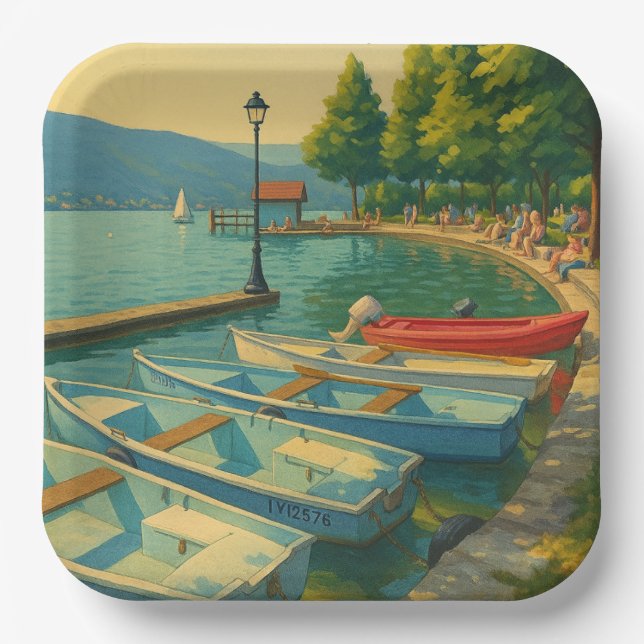 Menthon Saint Bernard Paper Plates (Front)