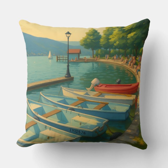 Menthon Saint Bernard Throw Pillow (Front)