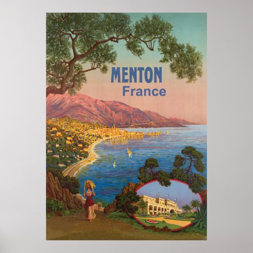 Menton Coast France Poster