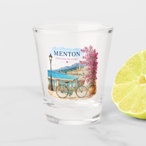 Menton Coastal Bicycle Shot Glass