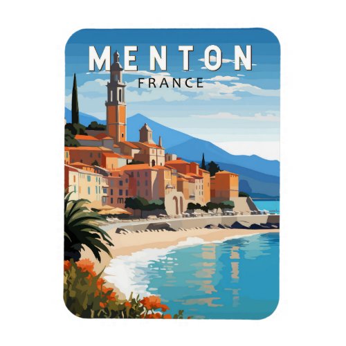 Menton France Travel Art Vintage Magnet