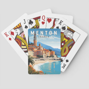 Menton France Travel Art Vintage Poker Cards