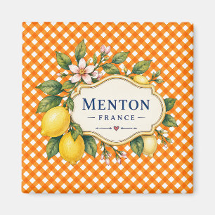 Menton French Riviera Magnet - Orange Lemon