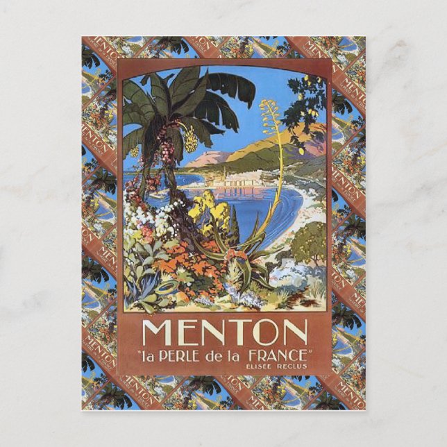 Menton, Le perle de la France Postcard (Front)