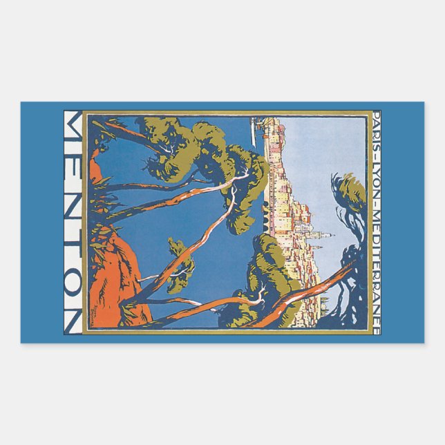 Menton Rectangular Sticker (Front)