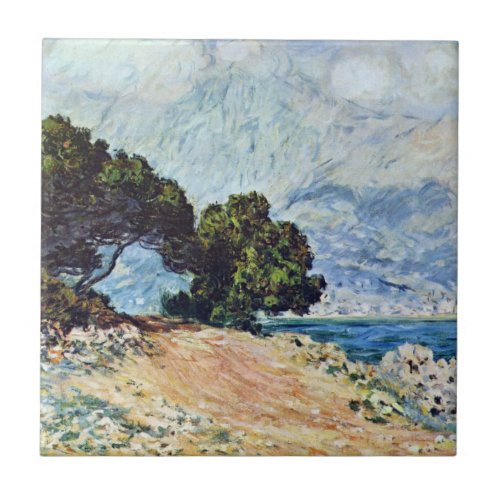 Menton Seen from Cap Martin by Claude Monet Ceramic Tile