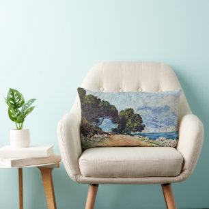 Menton Seen from Cap Martin by Claude Monet Lumbar Pillow