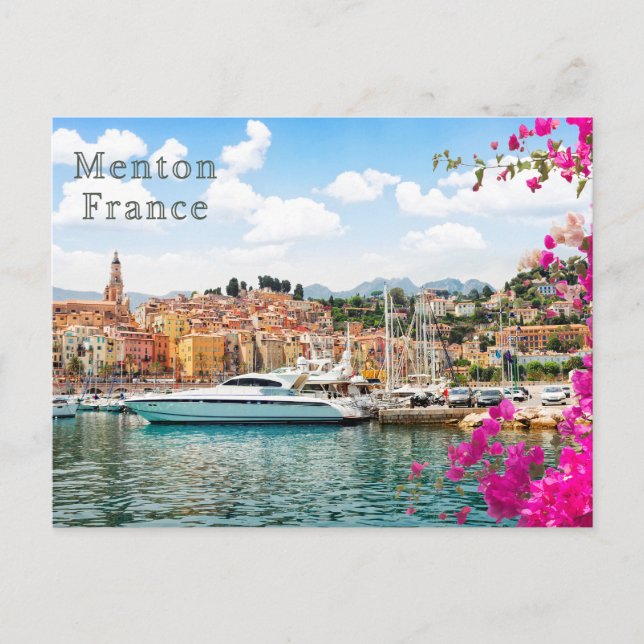 Mentone Embankment, France  Postcard (Front)