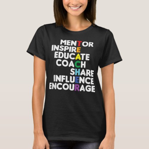 Mentor Educator Teacher Teaching Teachers Coach Ed T_Shirt