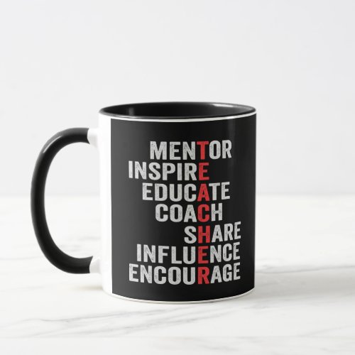 Mentor Inspire Educate Coach Share Influence Dad  Mug