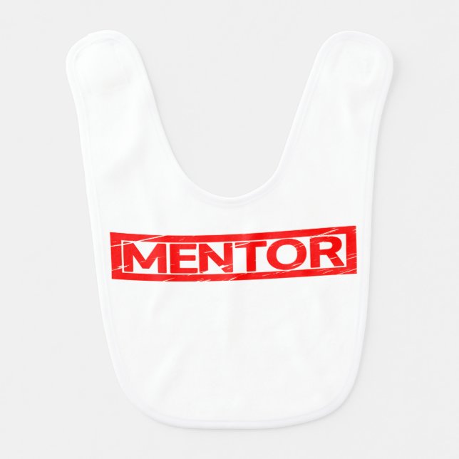 Mentor Stamp Baby Bib (Front)