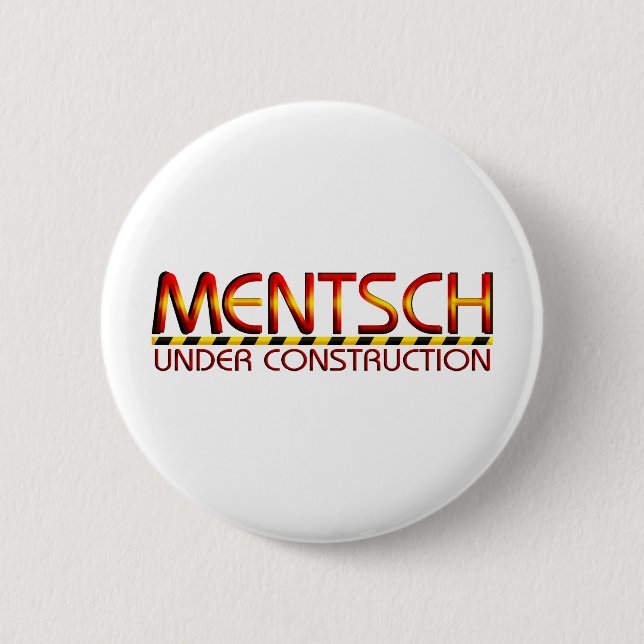 Mentsch Pinback Button (Front)