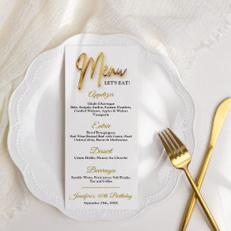Menu - 3d Gold Tex Minimalist Design 