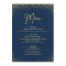 Menu 75th birthday Navy Gold Glitter
