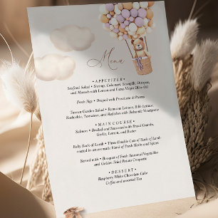 Menu Bear Baby Shower Balloon