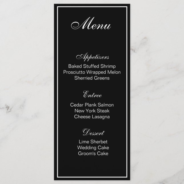 Menu Card (Front)