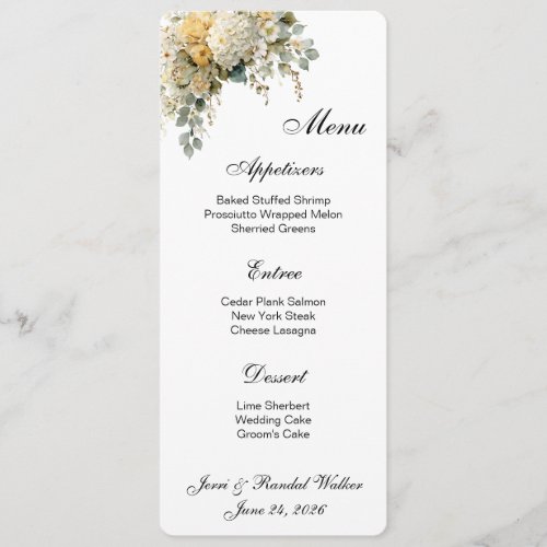 Menu Card