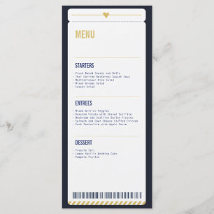 Menu Card Travel Theme