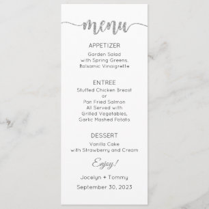 Menu Card, Wedding Menu, Dinner, Lunch