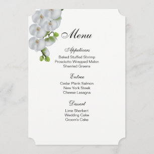 Menu Card-White Orchids