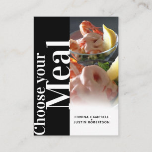 Menu choice meal options bold text black photo