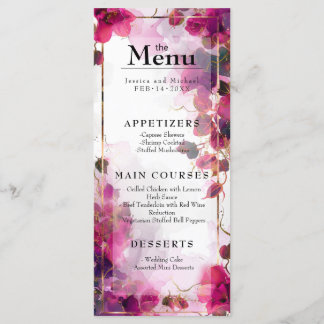 Menu & Drink Fuchsia Enchantment: Watercolor
