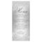 Menu Elegant Silver Faux Glitter