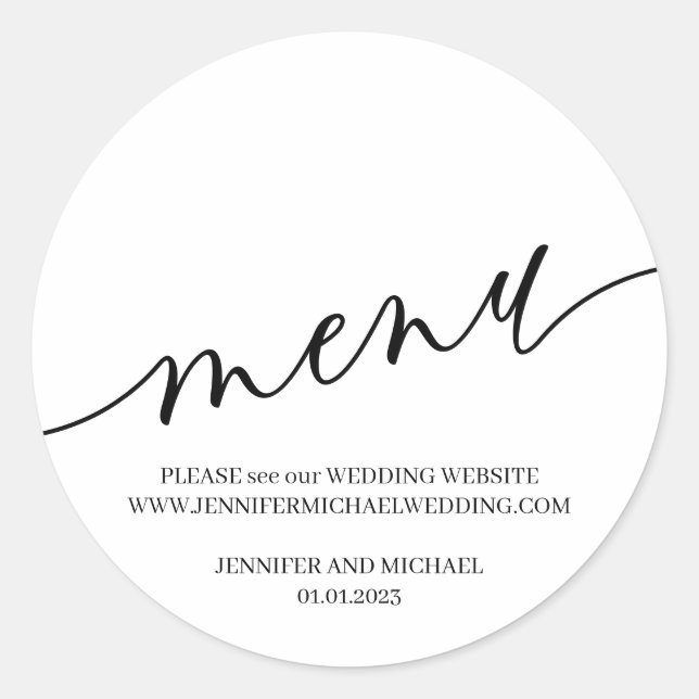 Menu label Script Signature Elegant (Front)