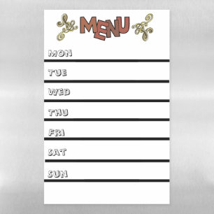 Menu Magnetic Dry Erase Sheet