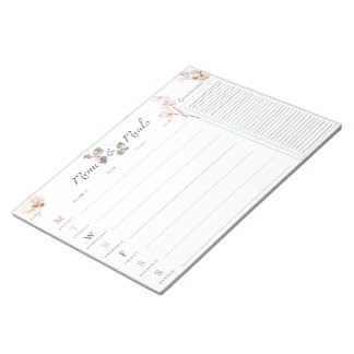 Menu & Meal Planner Pad