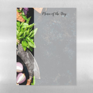 Menu meals food dinner kitchen family magnetic dry erase sheet