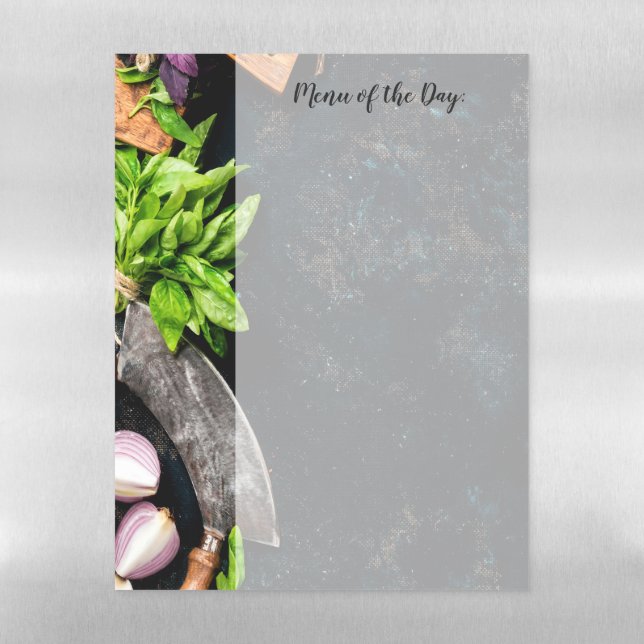 Menu meals food dinner kitchen family magnetic dry erase sheet (Vertical)