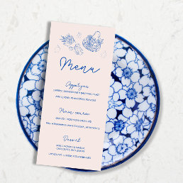 Menu Off The Market Hand Drawn Bridal Shower