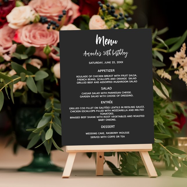 Menu program black white budget flyer (Creator Uploaded)