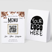 Menu QR Code Point of Sale Coffee Paper Table Tent