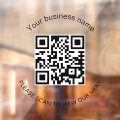 Menu qr code scan restaurant bar cafe window cling | Zazzle